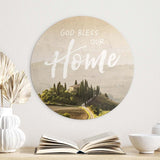 Wandschmuckbild "God bless our Home" 40 cm