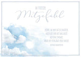 Doppelkarte Trauer / Bonhoeffer: Wolken